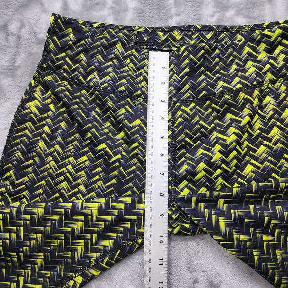 Danskin Now Leggings Womens S Black Green Pull On Crop Capri Workout Yoga Gym - Picture 8 of 11